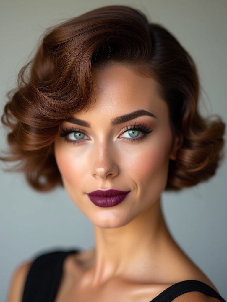 soft romantic face framing pin curls