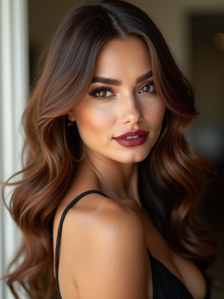 soft romantic face framing waves