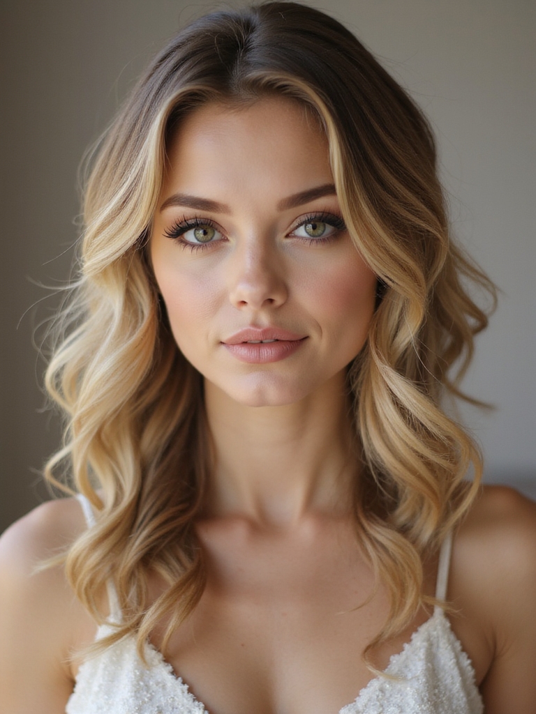 soft romantic half up hairstyle