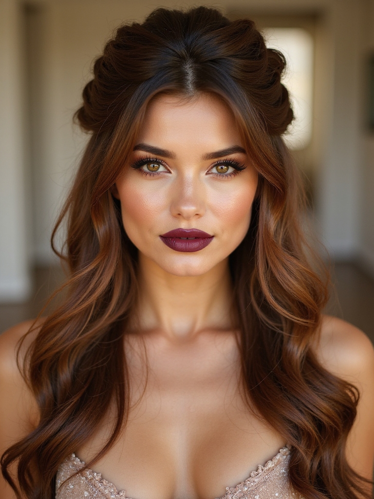 soft romantic half up twist