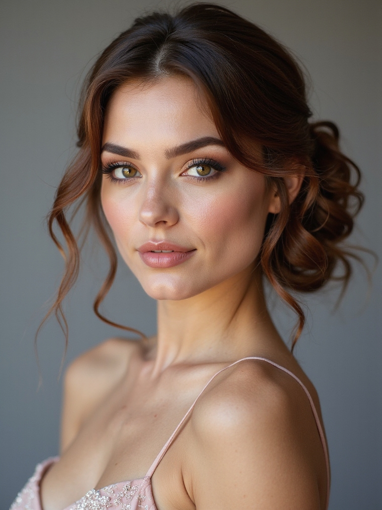 soft romantic half up twist
