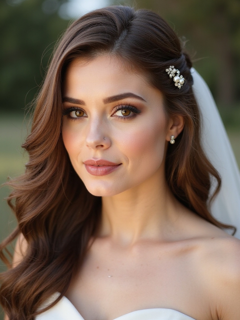 soft romantic half updo