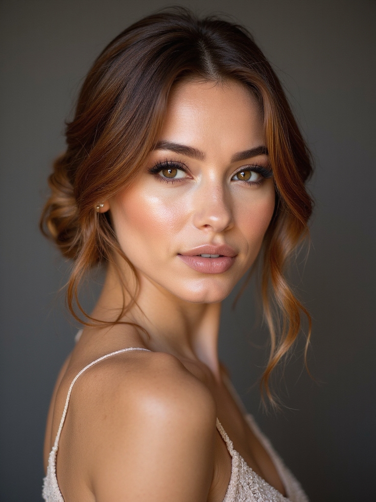 soft romantic low bun
