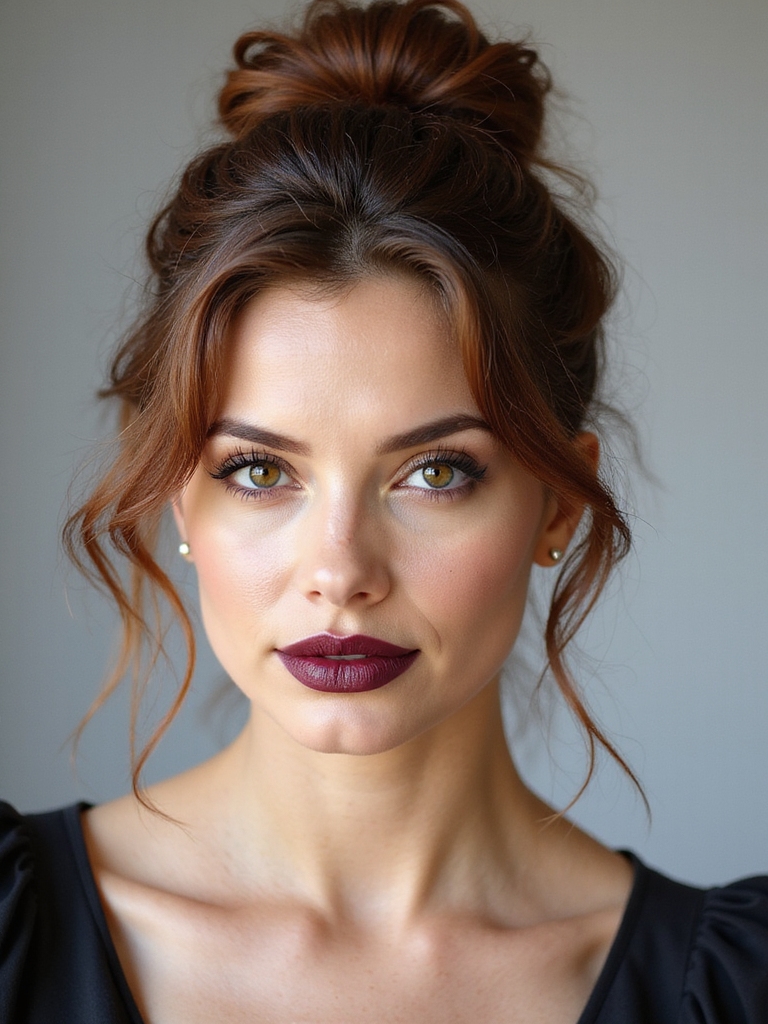 soft romantic messy bun