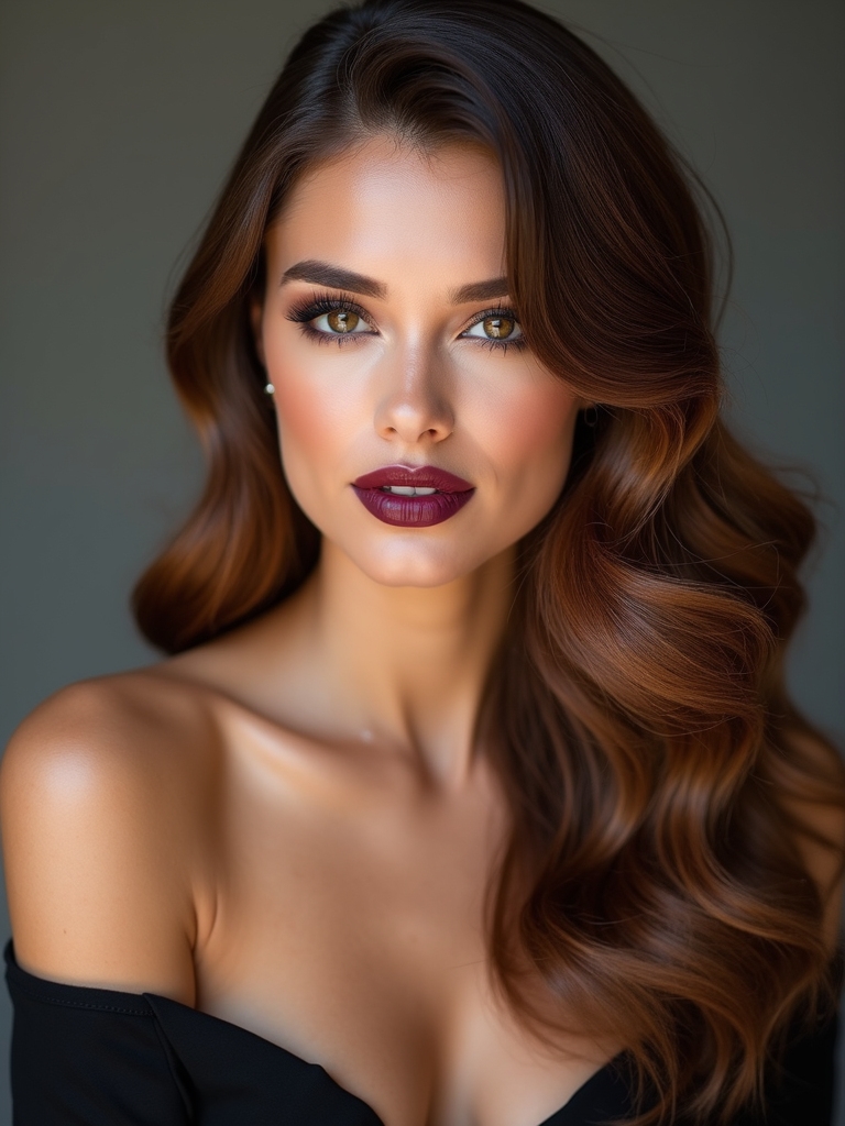 soft romantic side swept hairstyle