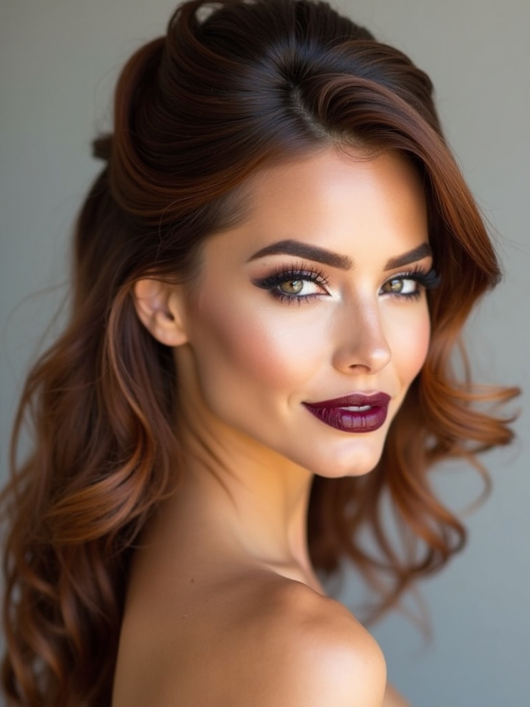 soft romantic textured half up