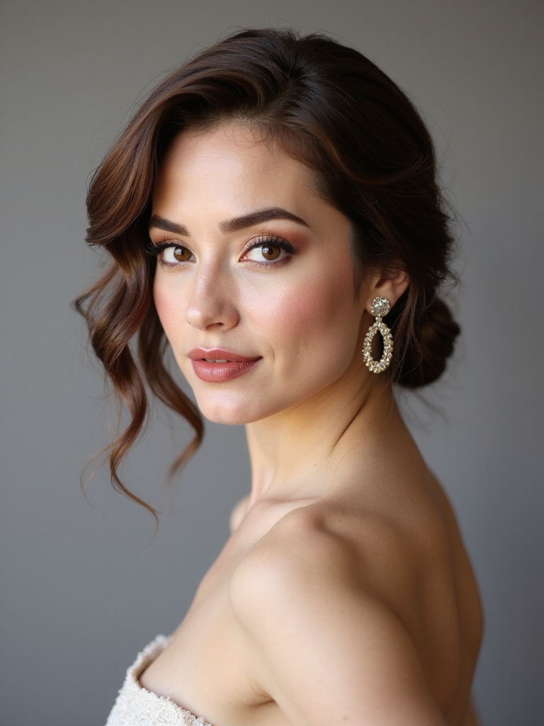 soft romantic tucked chignon