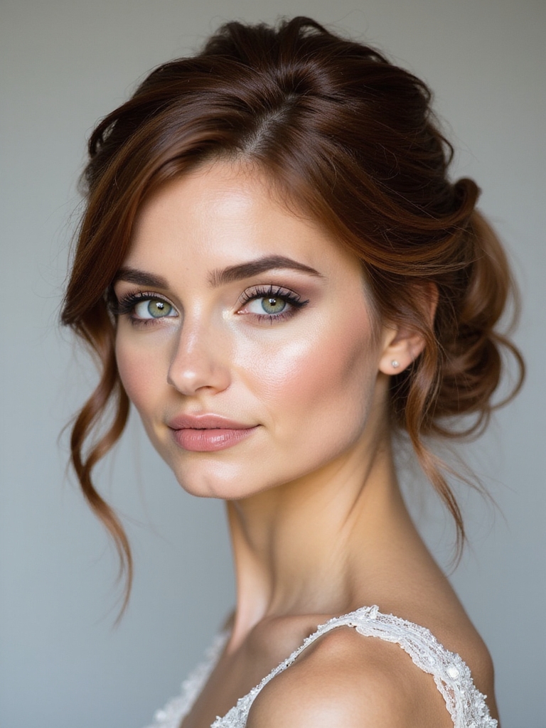 soft romantic updo styles