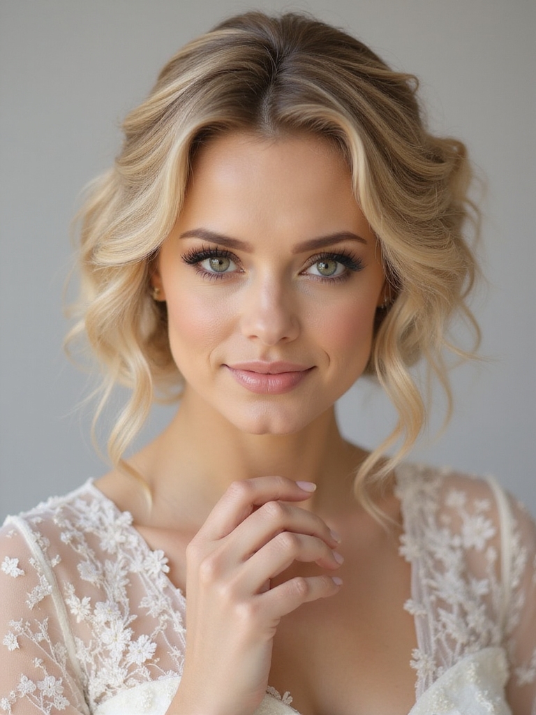 soft swoony romantic bridal updo