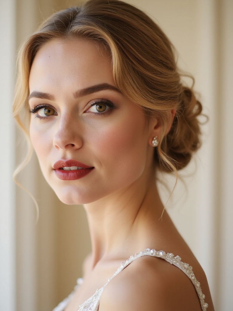 soft tendrils framing chignon