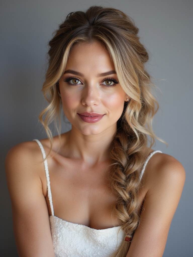 soft textured fishtail braid