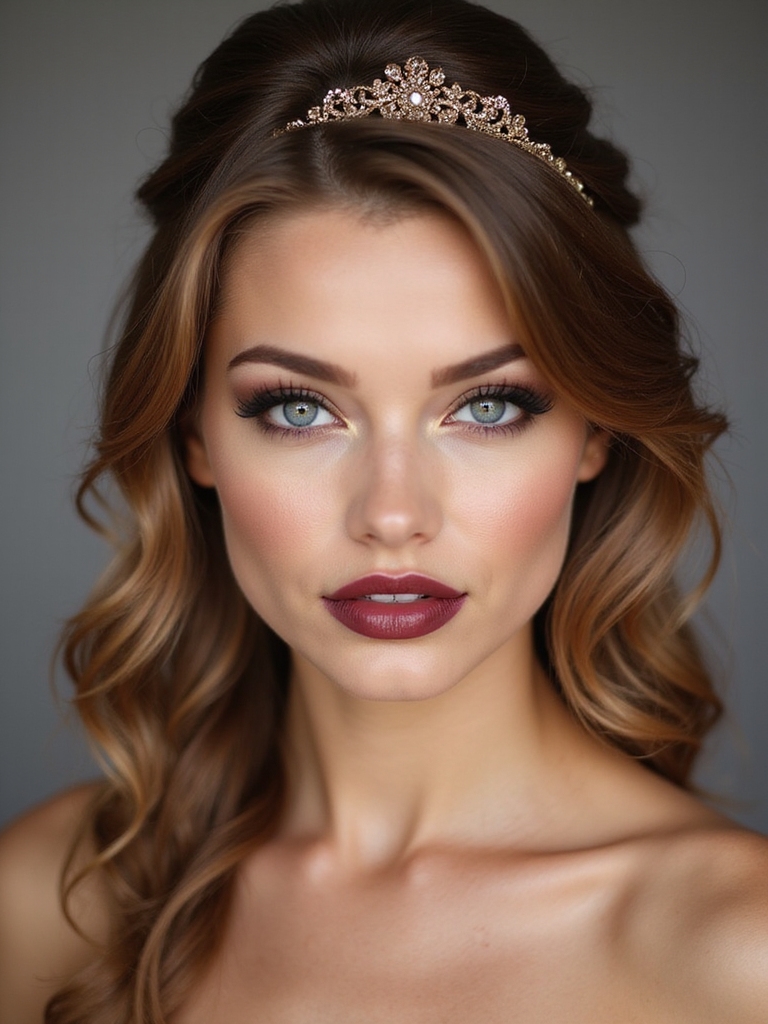 soft textured half up with clip