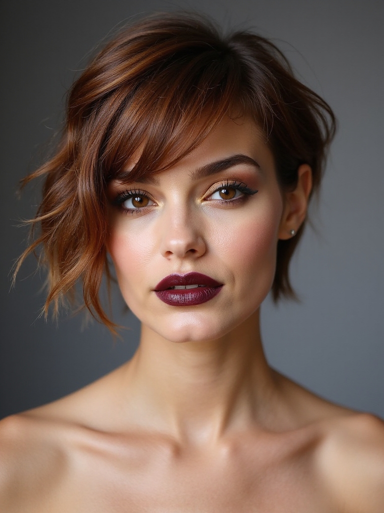 soft textured pixie bangs