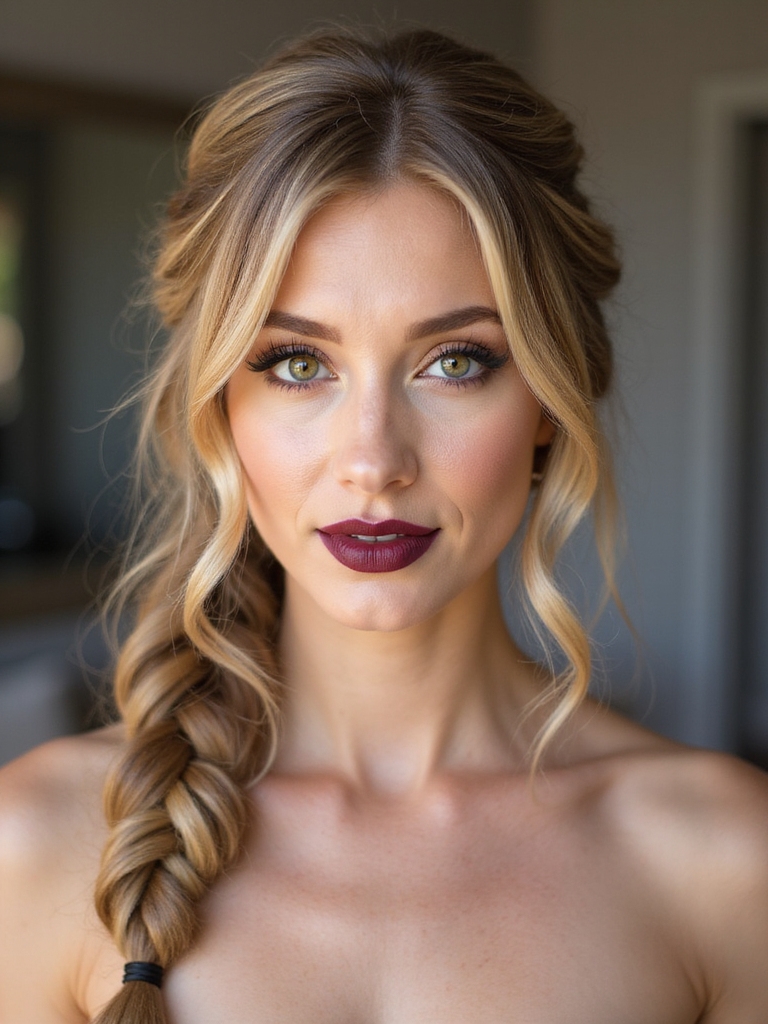 soft textured romantic fishtail braid