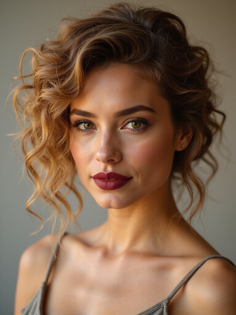 soft textured romantic low chignon