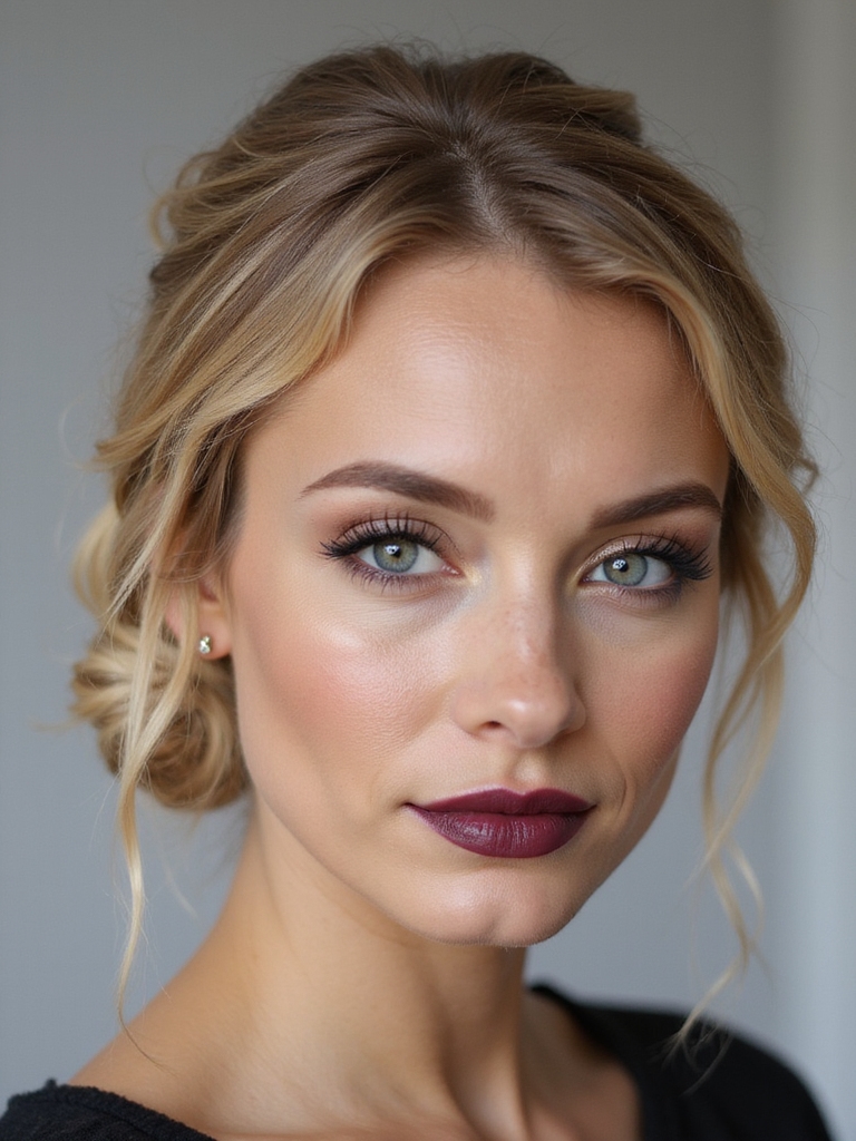 soft twisted low chignon