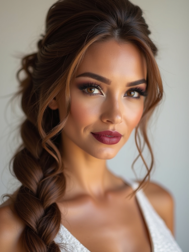 soft undone fishtail cascade