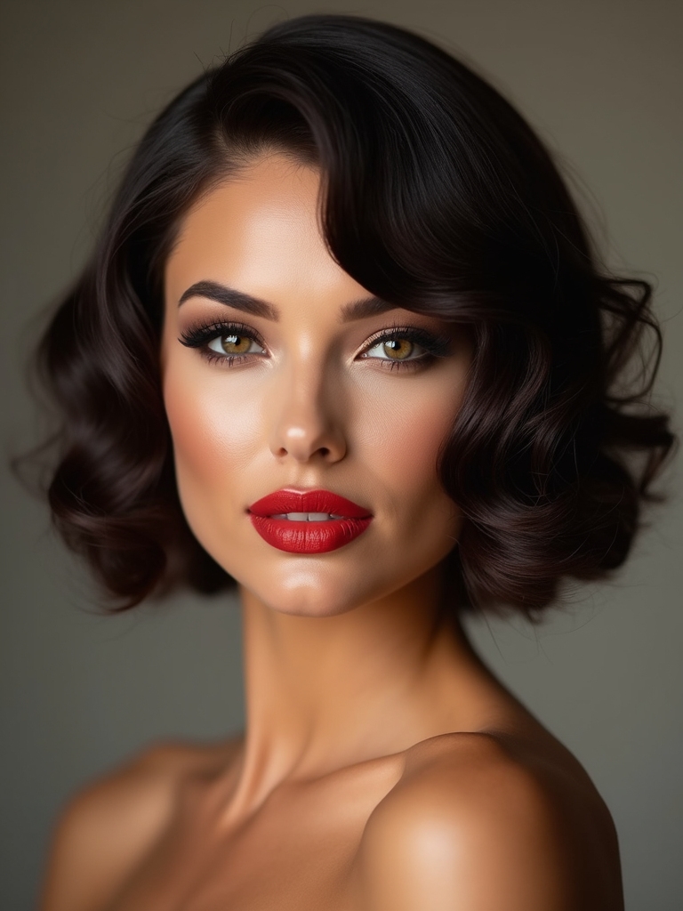 soft vintage finger waves