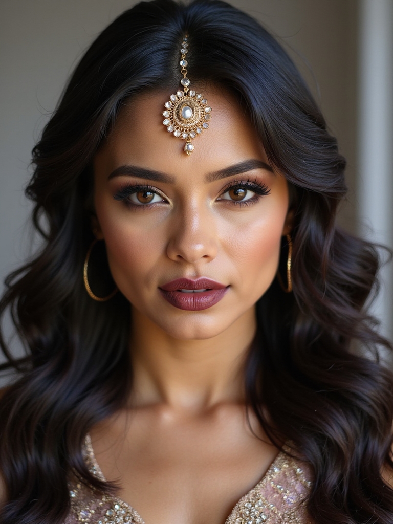 soft wisps framing bridal face