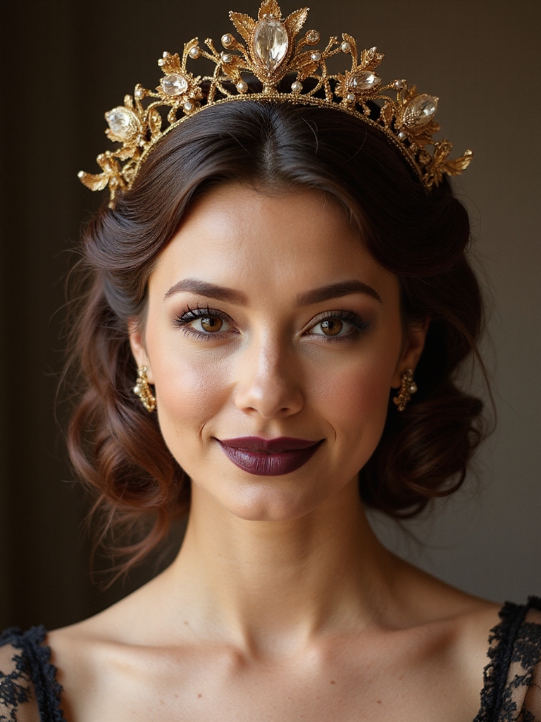 softly textured crowned chignon