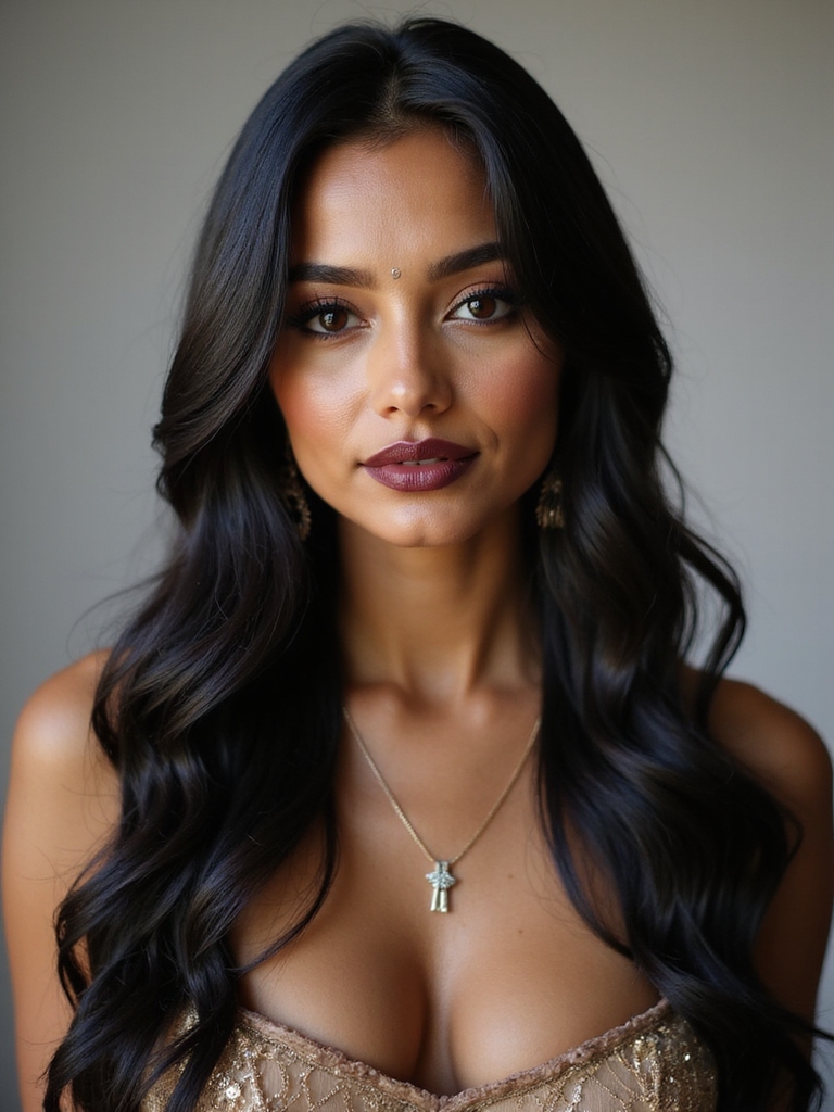 straight indian wedding hairstyles