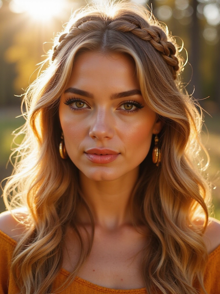 sunlit boho braids adorned