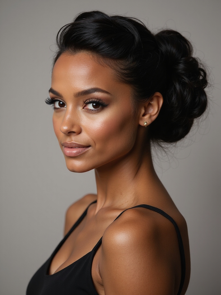 tailored low bun techniques