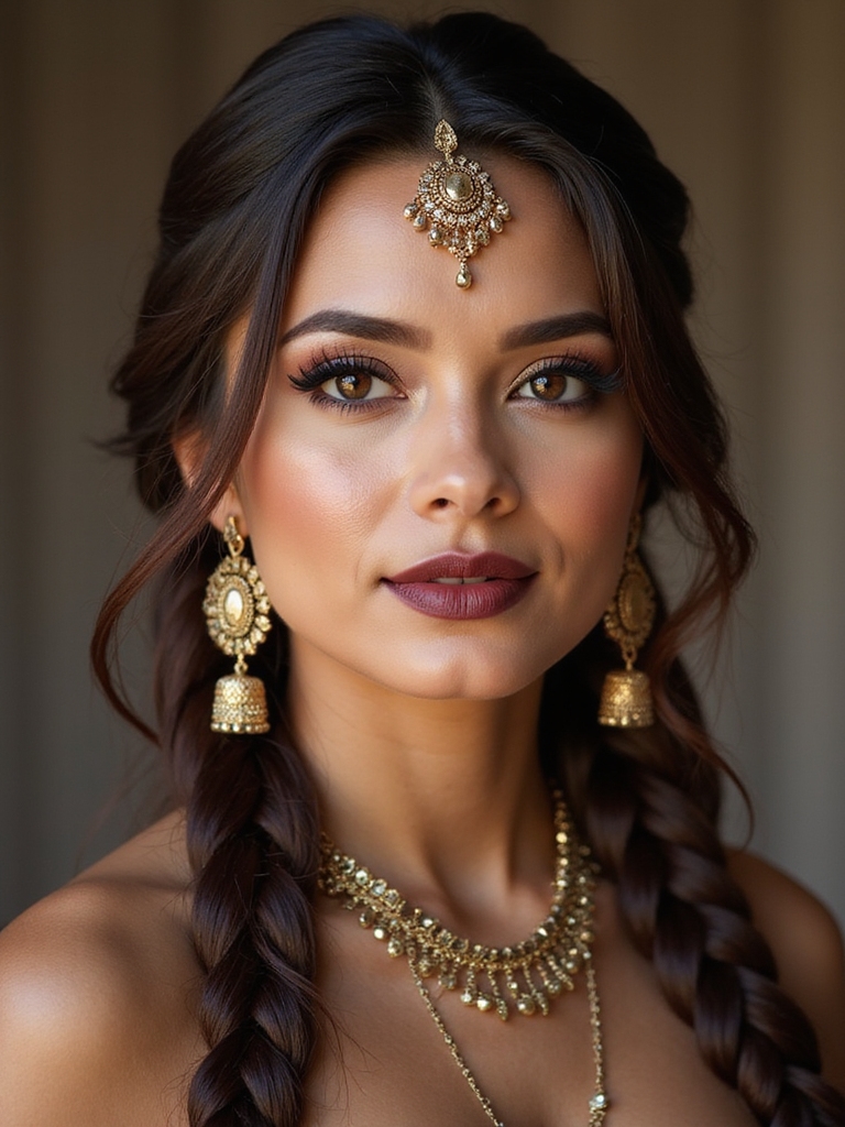 temple jewelry braided ceremonial style