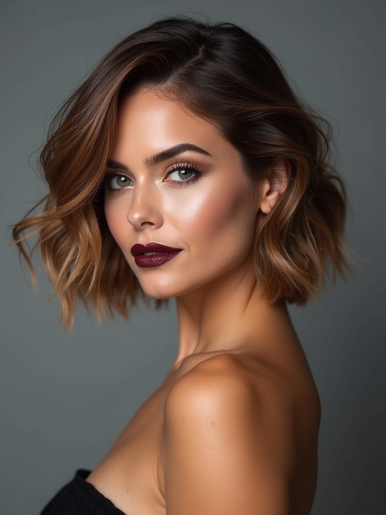 textured bob with twist