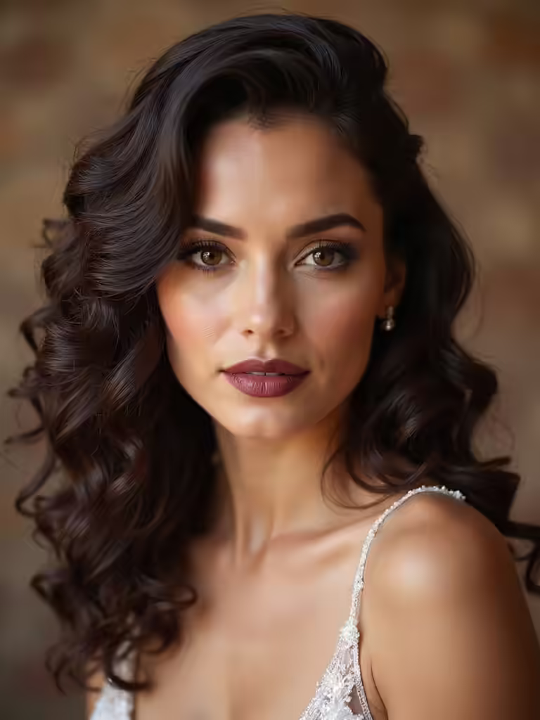 textured curly bridal styles