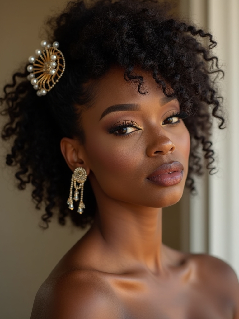 textured high puff statement accessories