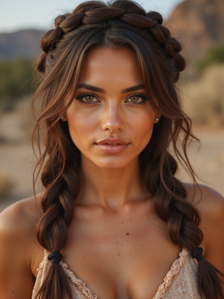 textured improvised halo braids