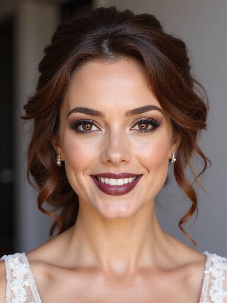 textured low chignon for curls