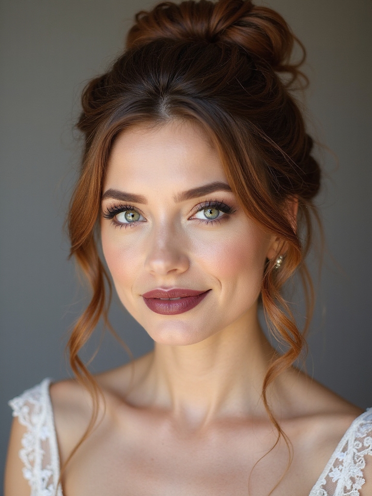 textured messy half up topknot