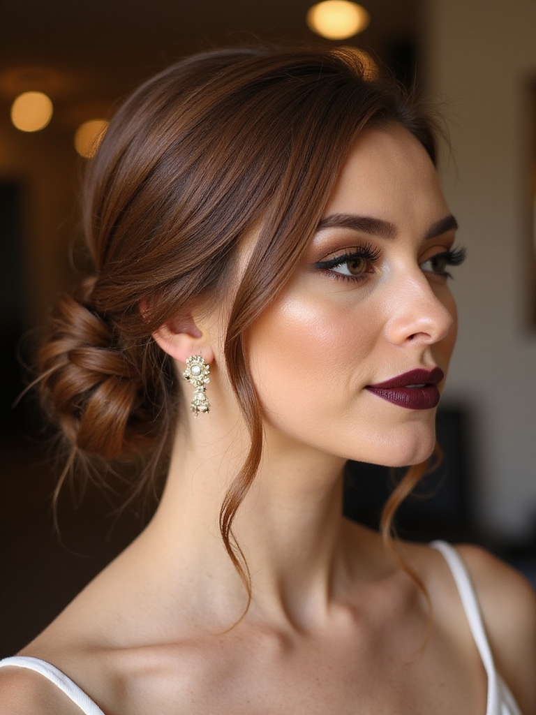 textured precise secure bridal bun