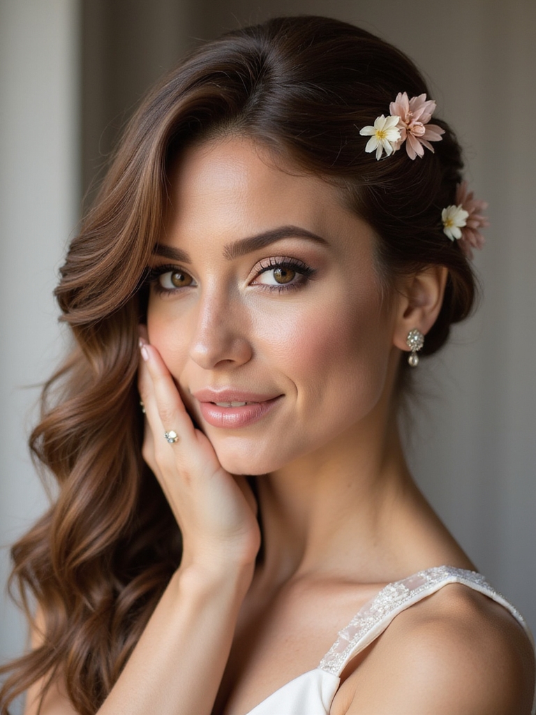textured romantic floral twist