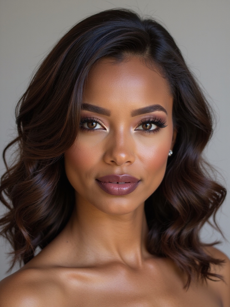 textured romantic shoulder length waves