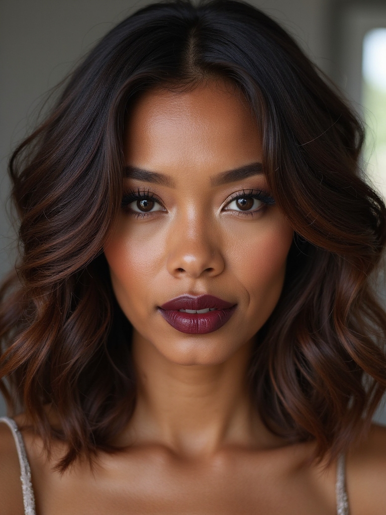 textured shoulder skimming loose waves