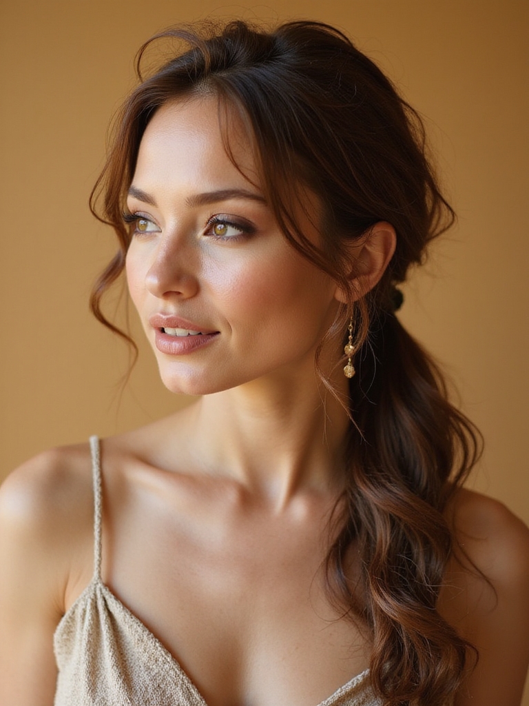 textured tousled boho ponytail