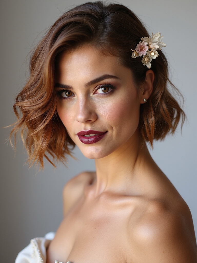 textured waves with florals