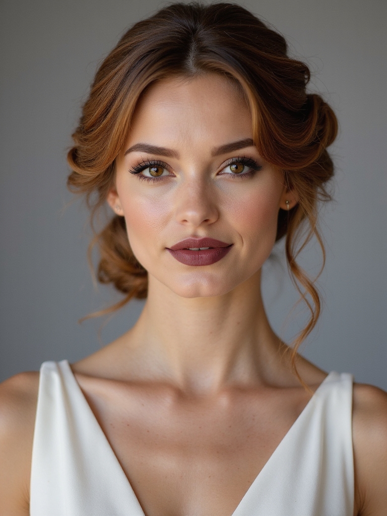 thin glossy braid lowbun