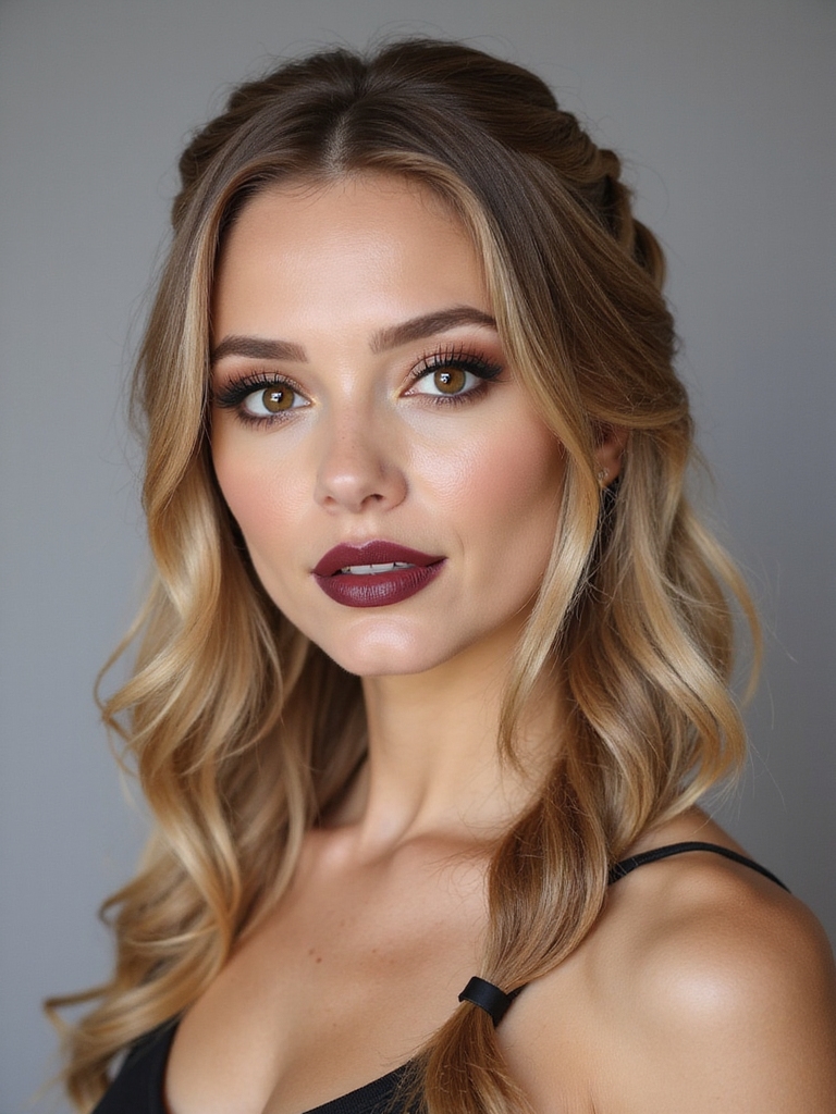 tight textured fishtail half up
