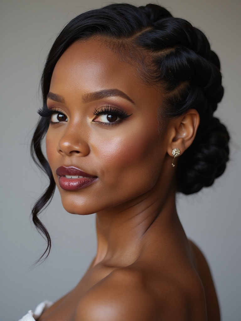 timeless bridal cornrow elegance