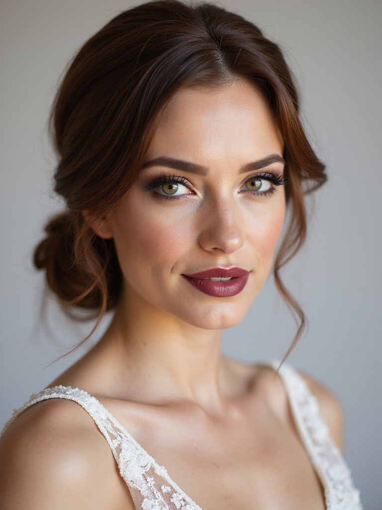 timeless elegant bridal chignon