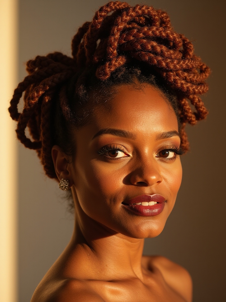 timeless elegant dreadlock chignons
