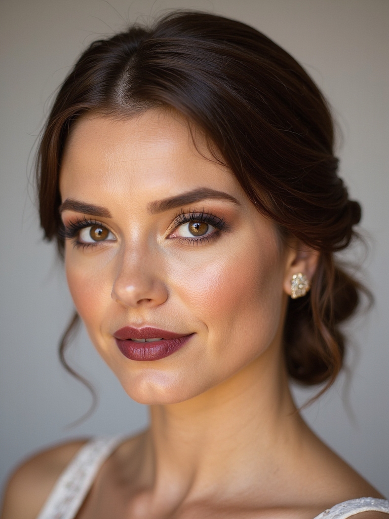 timeless elegant low bun bridesmaids