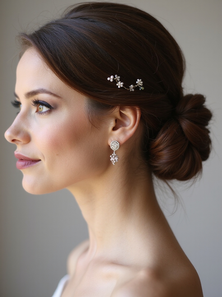 timeless elegant low chignon