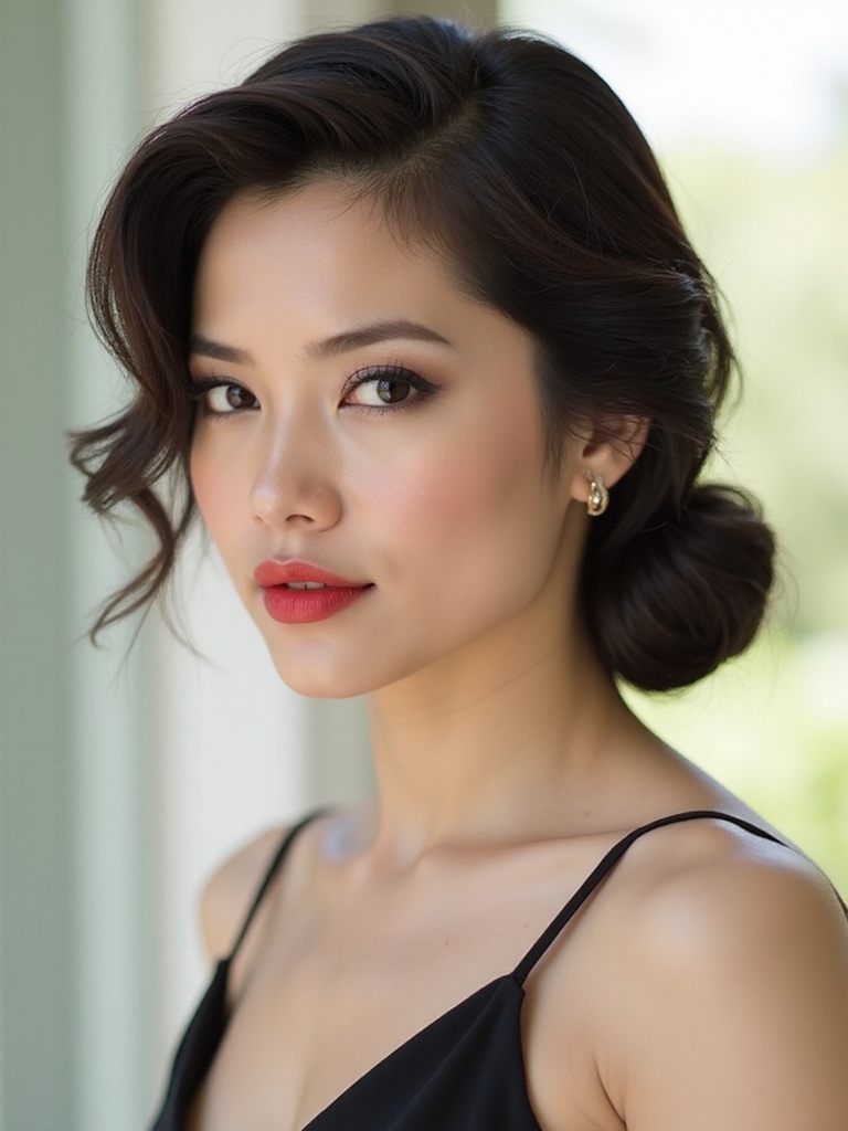 timeless elegant medium length updo