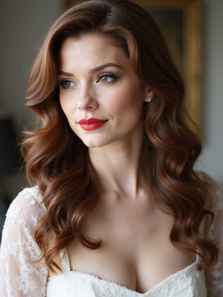 timeless elegant wavy curls