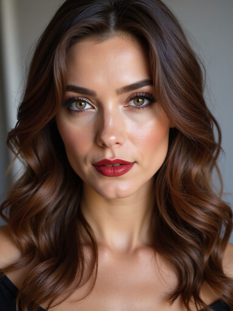 timeless glossy side part waves